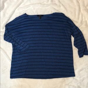 Blue and black striped shirt